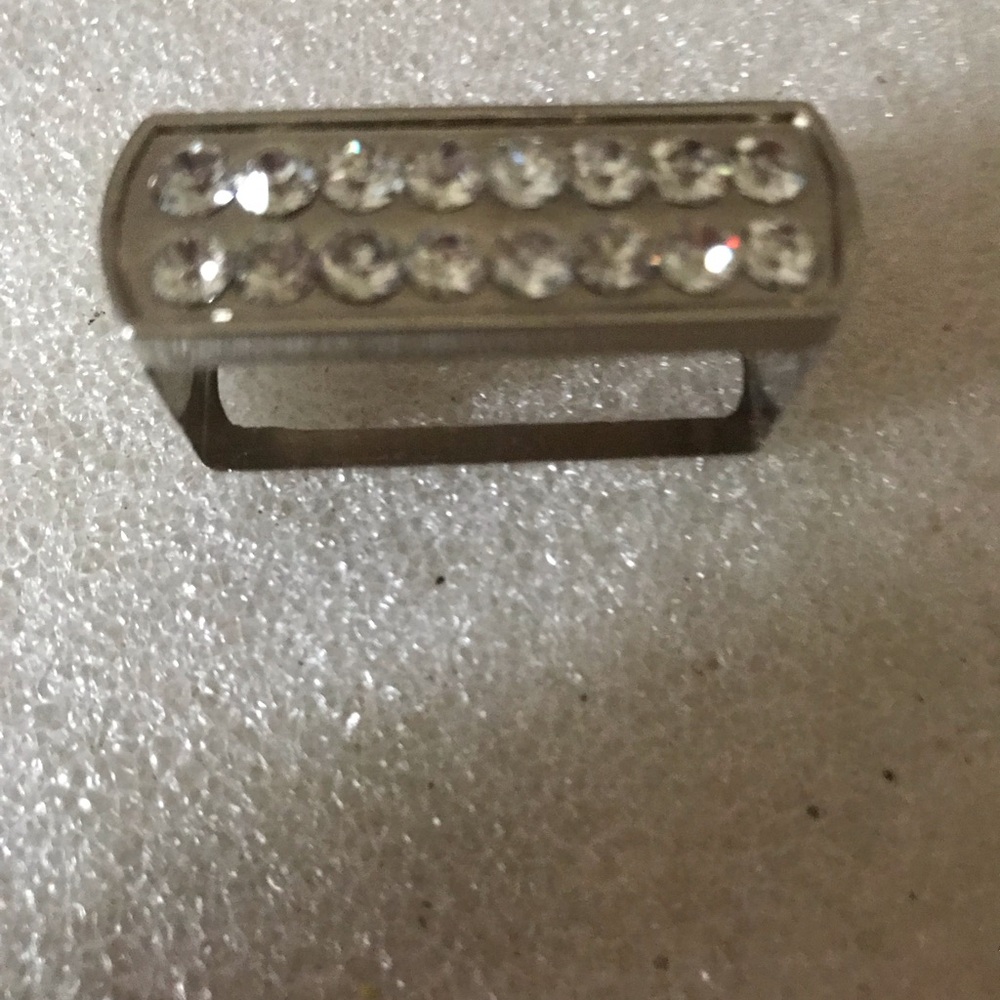 Decorative Silver Rhinestone Scarf ring
